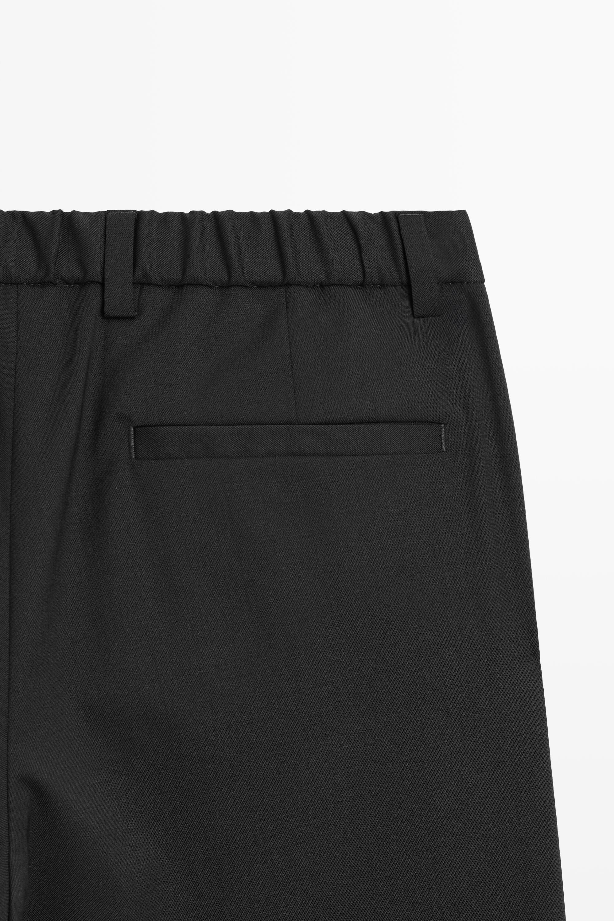 wool blend cool darted pants